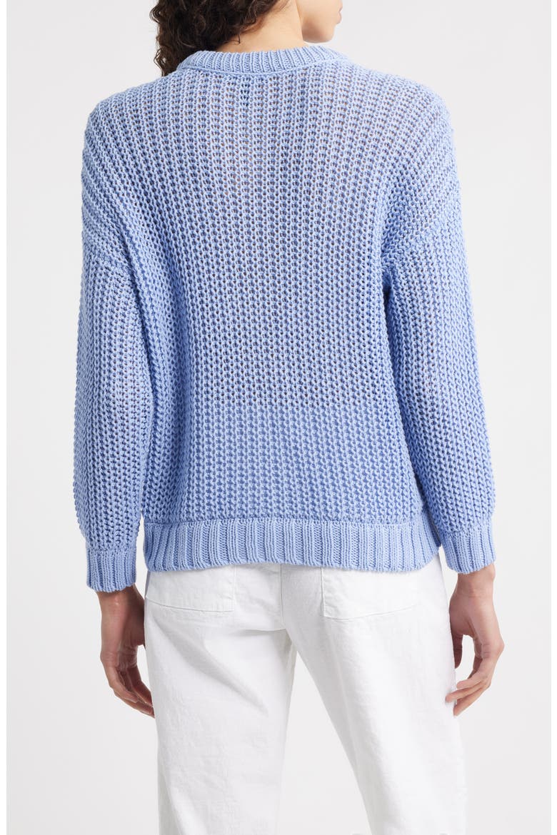 Crewneck Organic Cotton Sweater, Alternate, color, MYRTLE