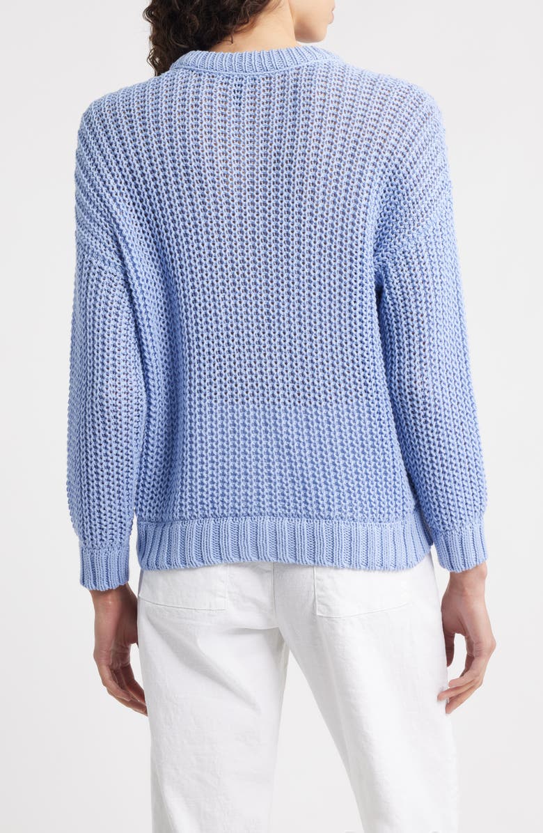 Eileen Fisher Crewneck Organic Cotton Sweater, Alternate, color, Myrtle