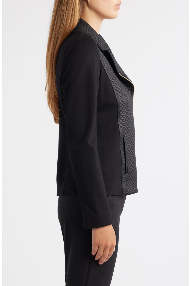 Mixed Media Quilted Moto Jacket, Alternate, color, ANNE BLACK