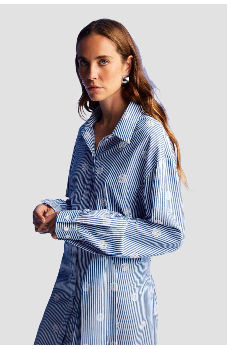 Nocturne Belted Shirt Dress, Alternate, color, 