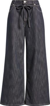 CITY BLUES Tie Waist Super Wide Leg Jeans