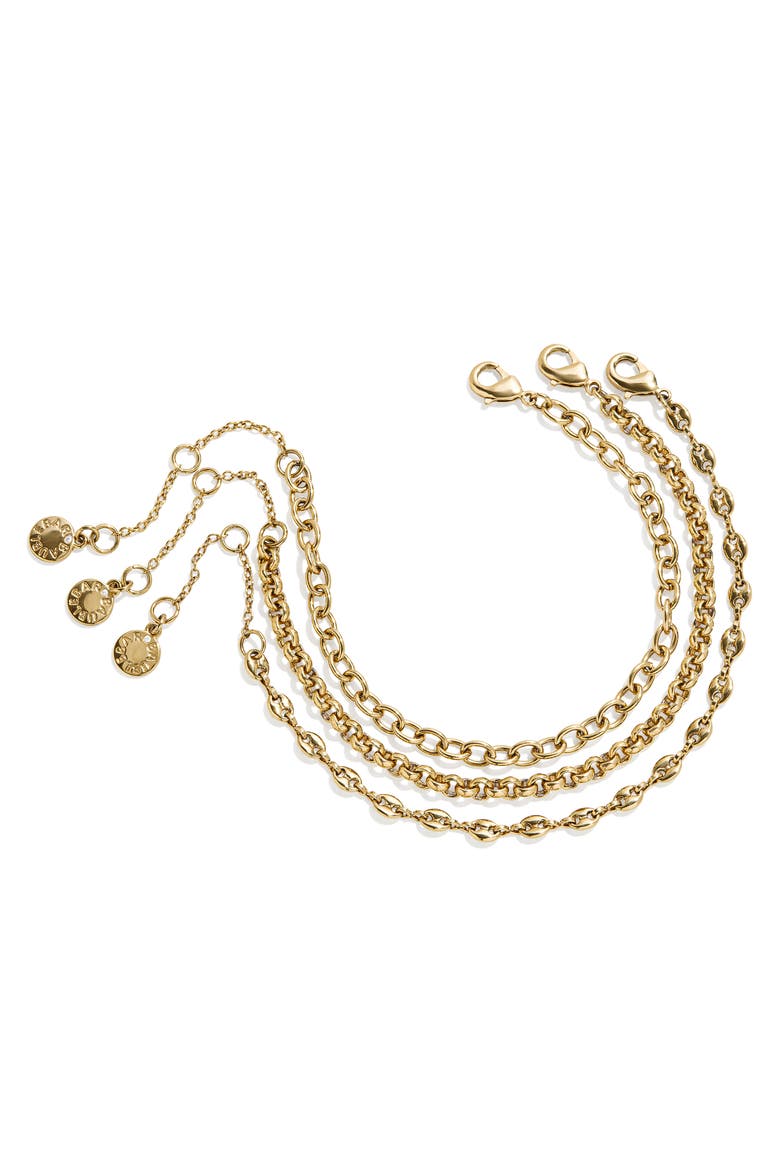Emmy Set of 3 Waterproof Bracelets, Main, color, GOLD