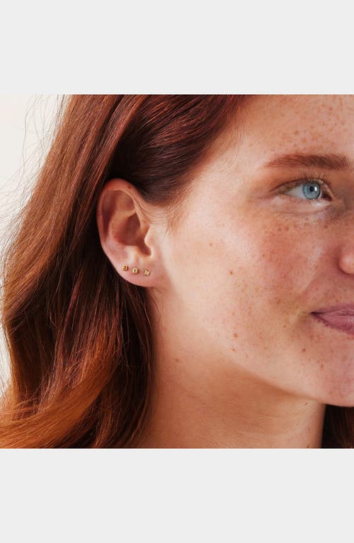 Made By Mary Cubic Zirconia Birthstone Stud Earrings In Gold