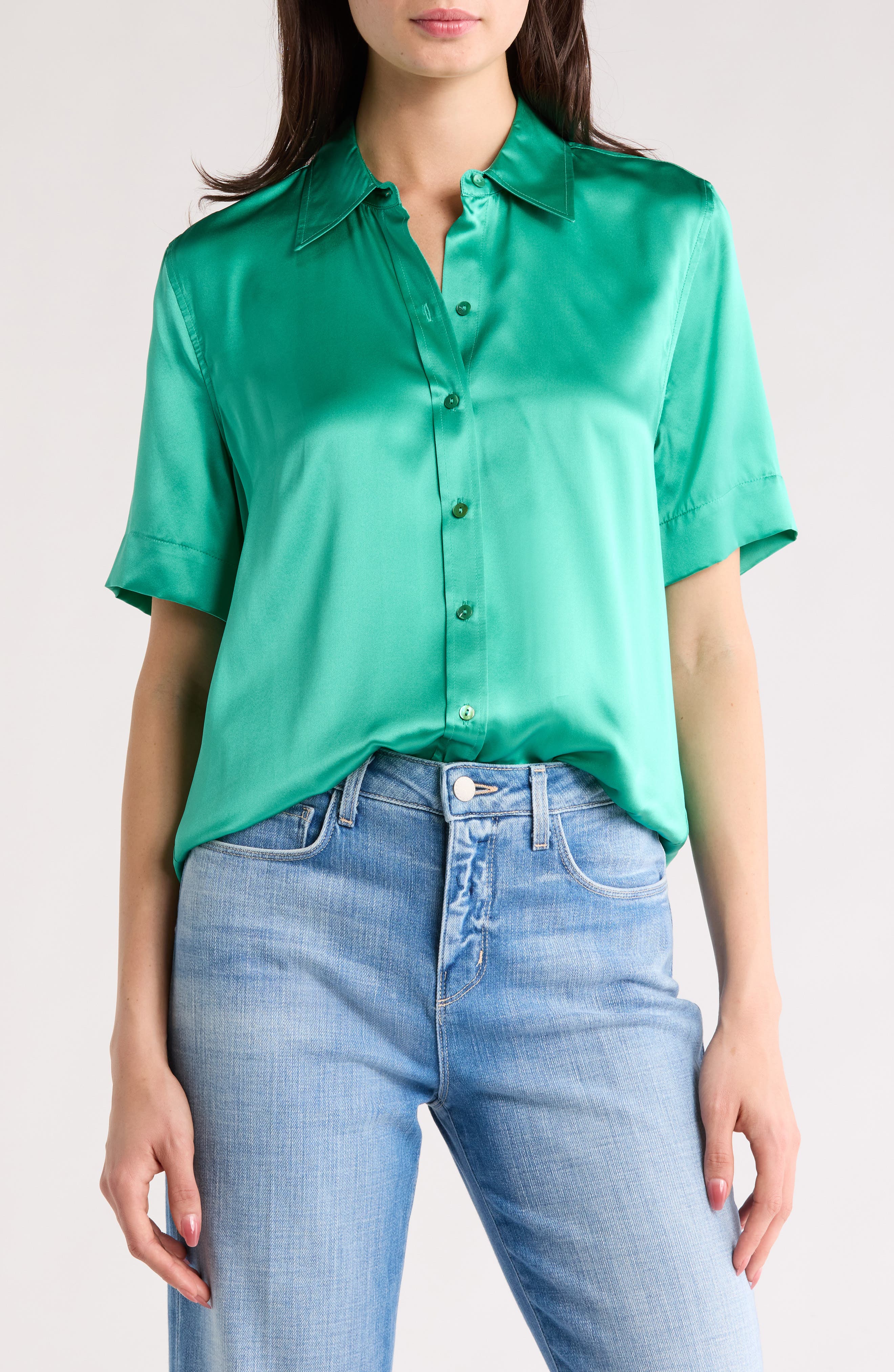 Elah Short Sleeve Silk Shirt