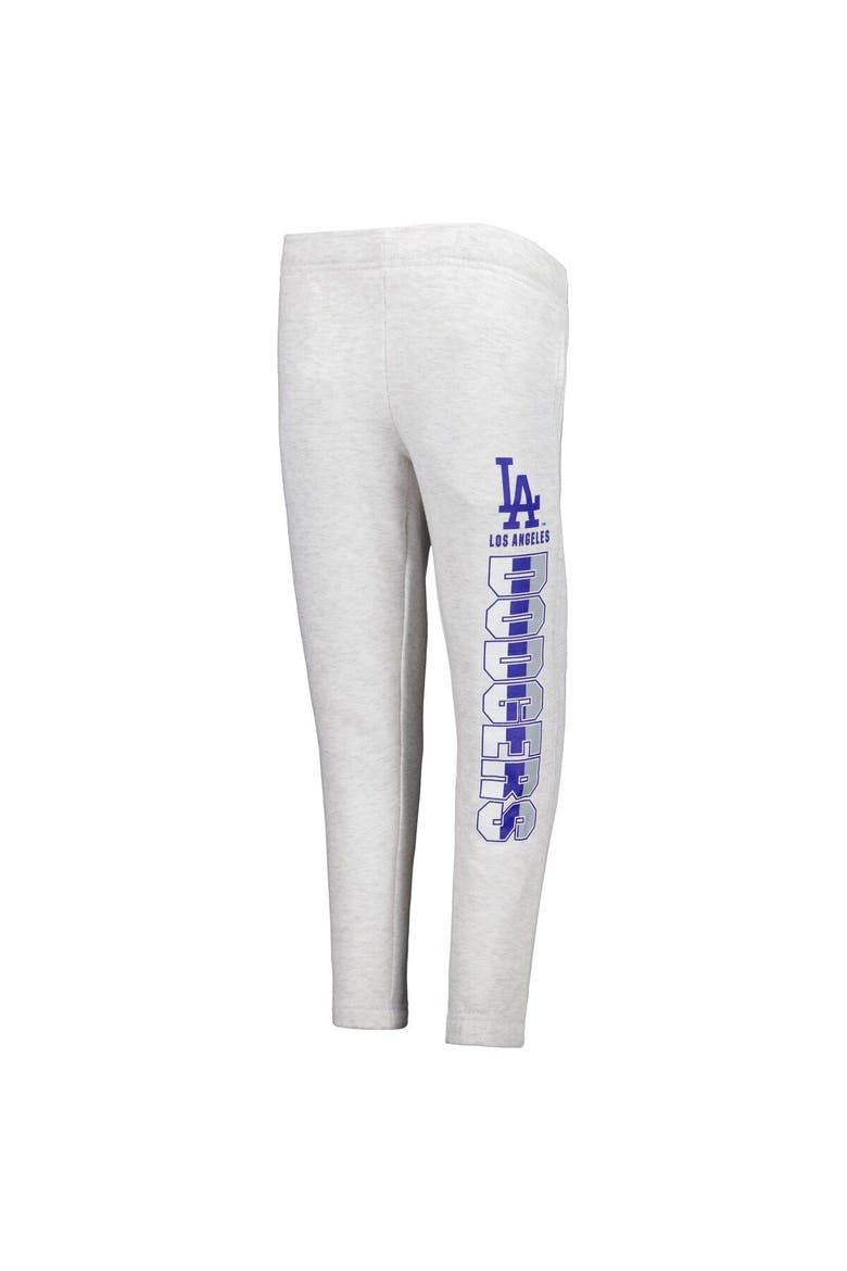 Youth Ash Los Angeles Dodgers Game Time Fleece Pants, Alternate, color, Heather Gray