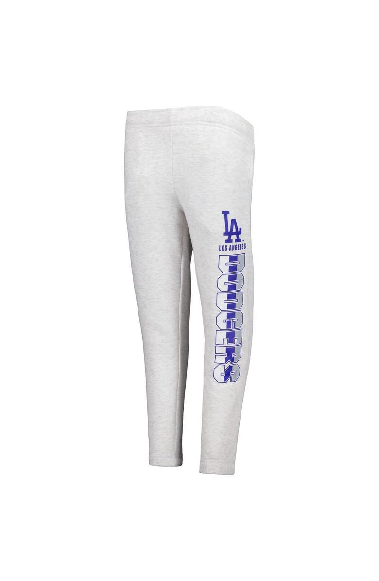 Outerstuff Youth Ash Los Angeles Dodgers Game Time Fleece Pants, Alternate, color, Heather Gray