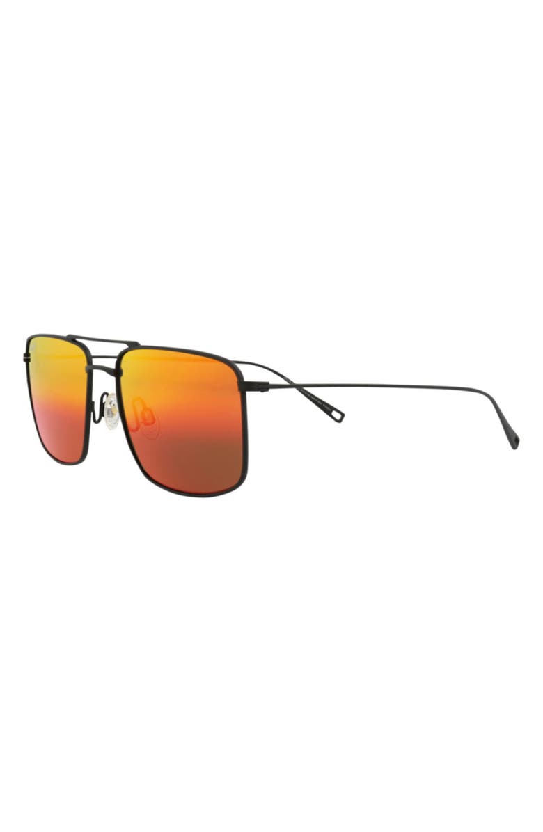 Maui Jim 51mm Core Polarized Sunglasses, Alternate, color, Black Black Lava