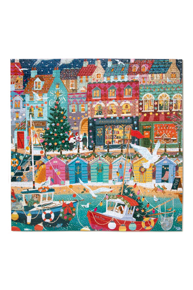English Seaside Christmas 1000-Piece Puzzle, Alternate, color, MULTI