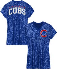 Outerstuff Girls Youth  Royal Chicago Cubs Sequin V-Neck Dress