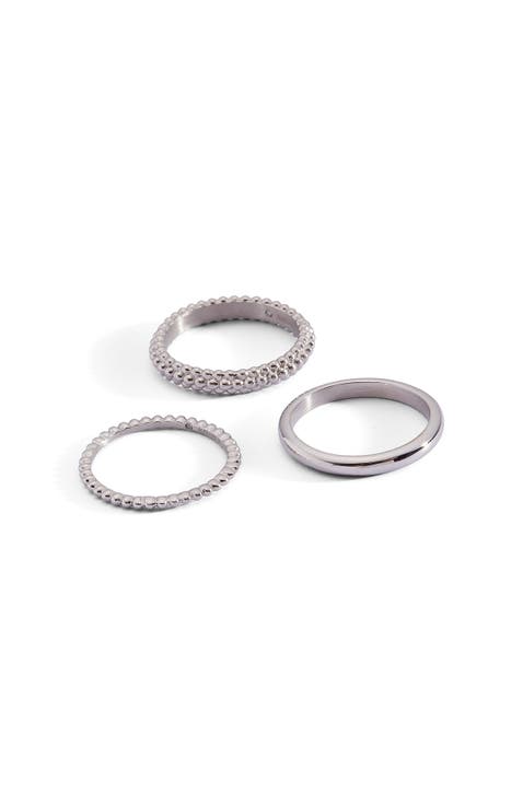 Textured Stacking Ring Set of 3