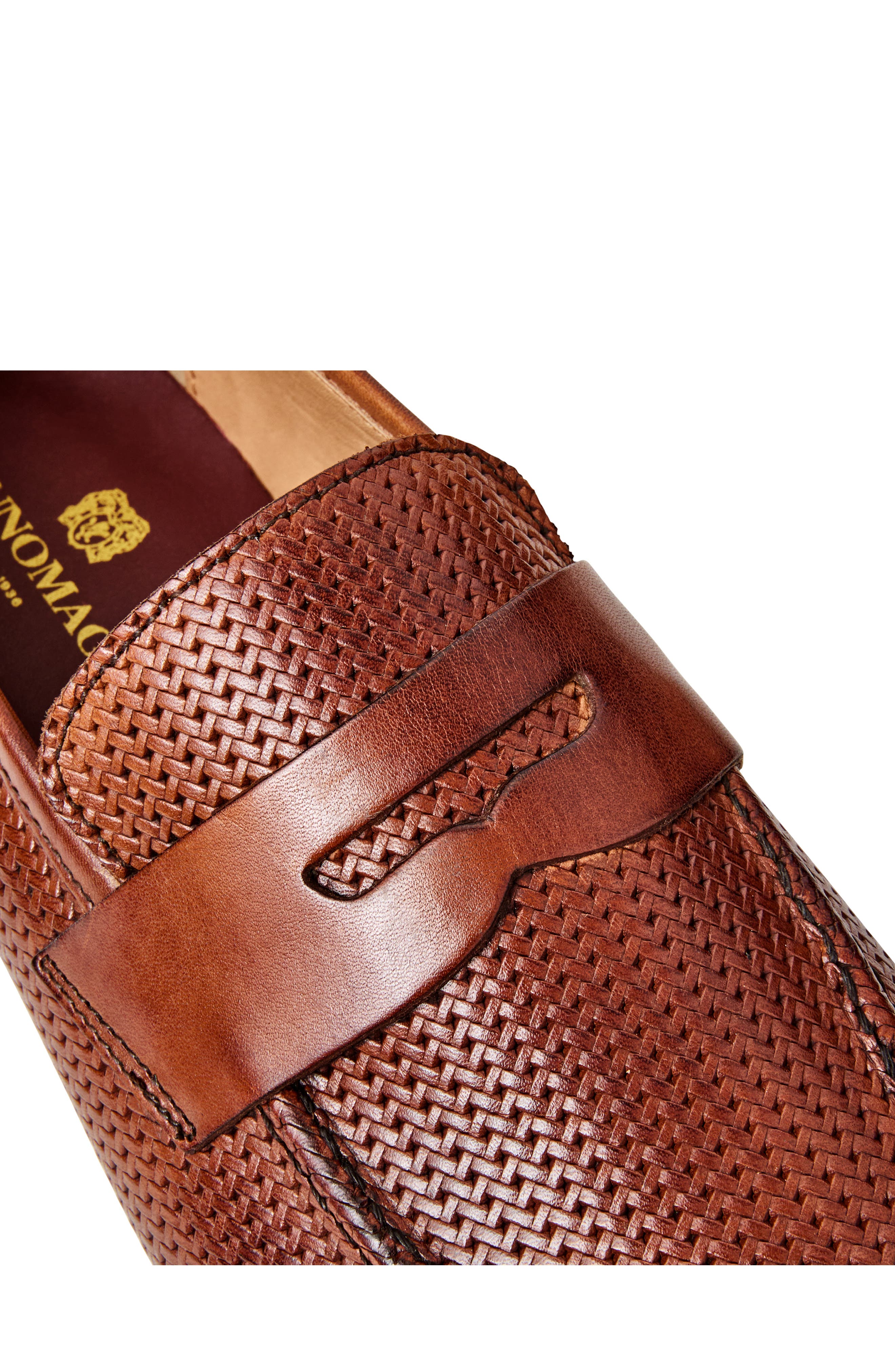 Bruno Magli Lastra Penny Loafer, Alternate, color, Cognac Woven