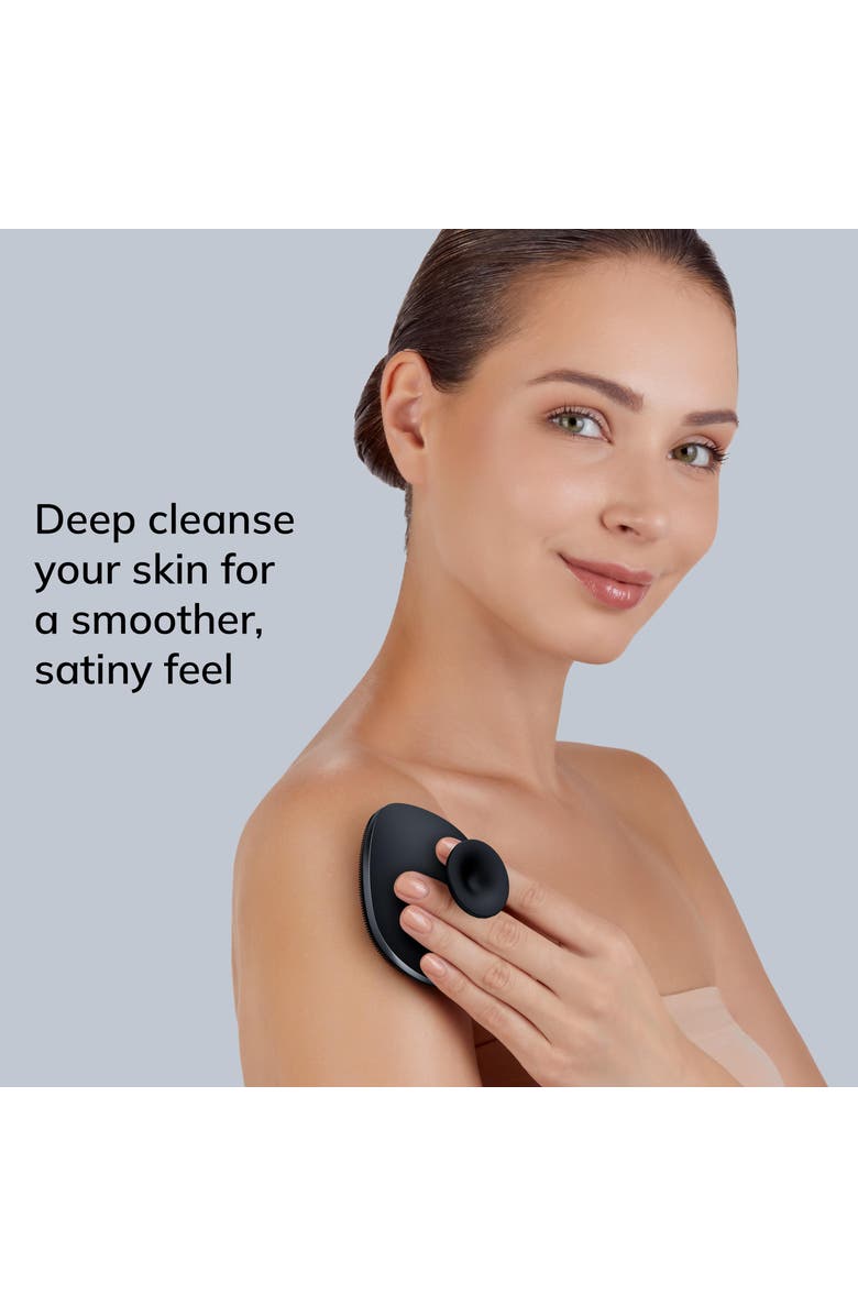 GESKE SmartAppGuided Body Brush with Metal Ring | 4 in 1, Alternate, color, Black