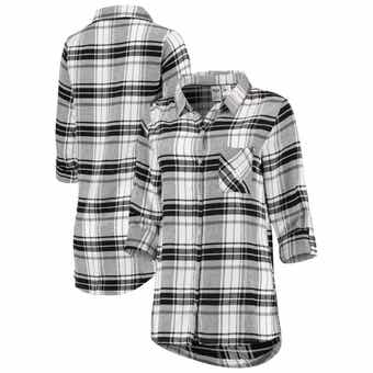 Women's Concepts Sport Black/Gray Chicago White Sox Accolade Flannel Nightshirt