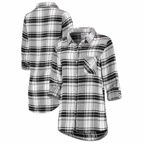 Women's Concepts Sport Black/Gray Chicago White Sox Accolade Flannel Nightshirt