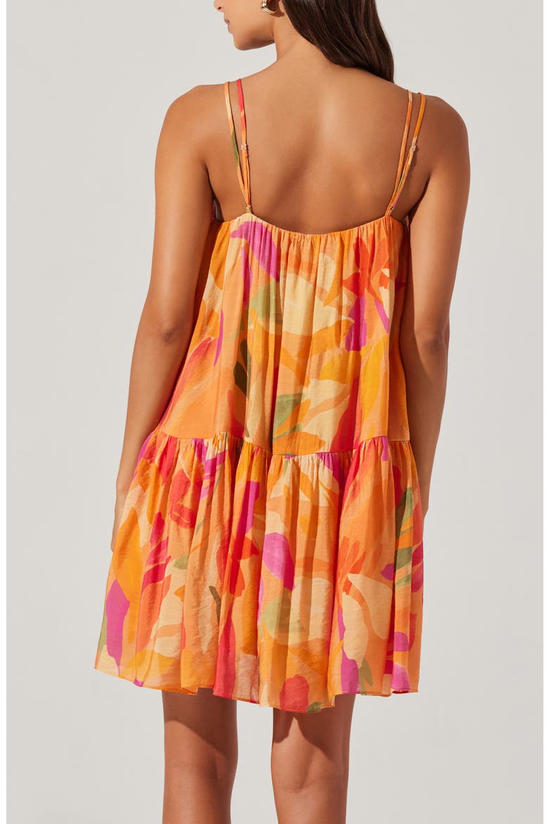 Keala Drop Waist Minidress, Alternate, color, ORANGE MULTI