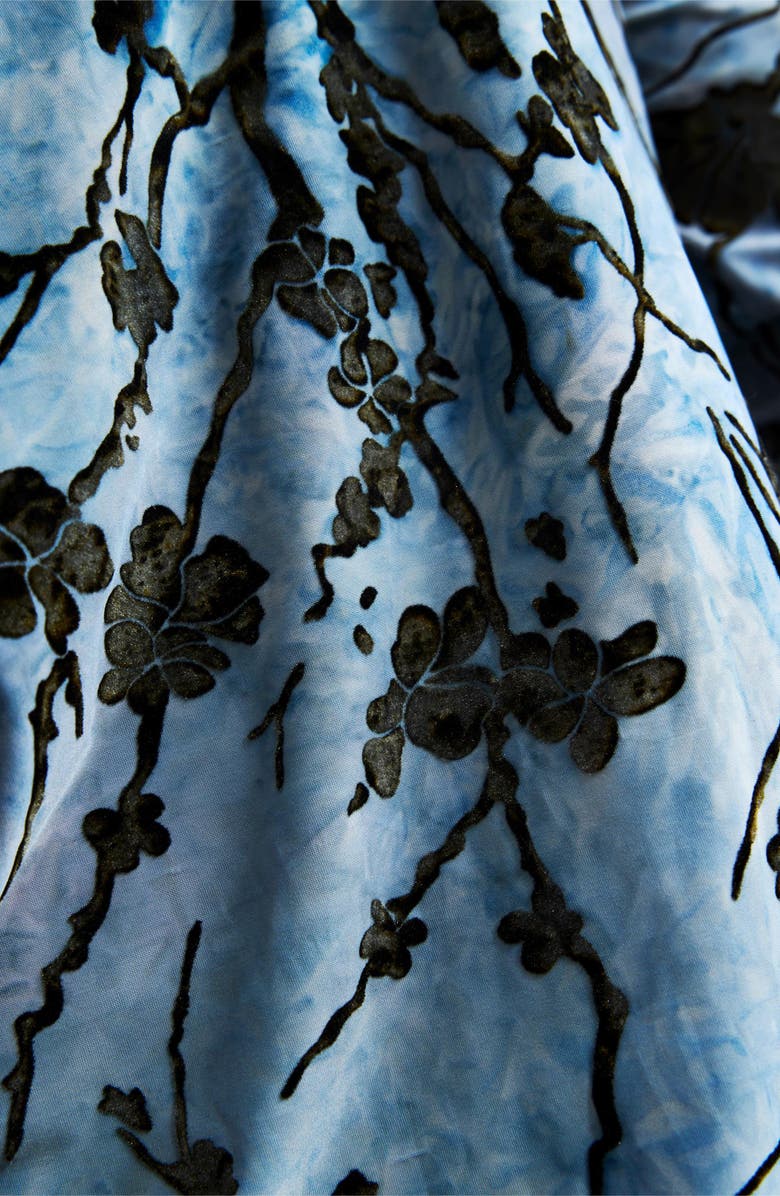 Desigual Floral Print Button-Up Shirt, Alternate, color, Blue Multi