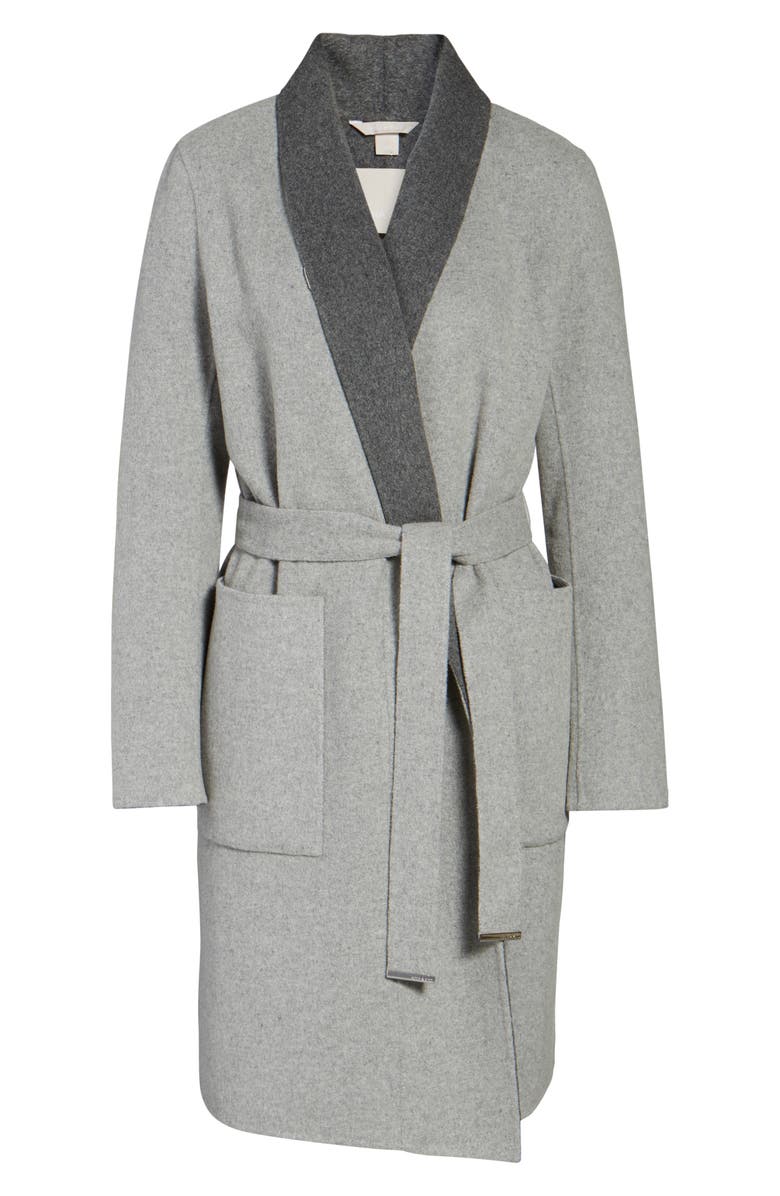 Soia & Kyo Double Face Wool Blend Long Wrap Coat, Alternate, color, 