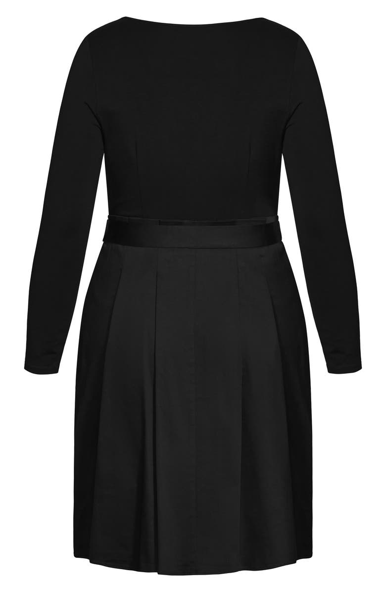 City Chic Uptown Girl Long Sleeve Dress, Alternate, color, 