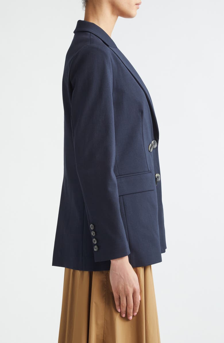 Herno Double Breasted Stretch Cotton Blend Jacket, Alternate, color, 9200 Navy