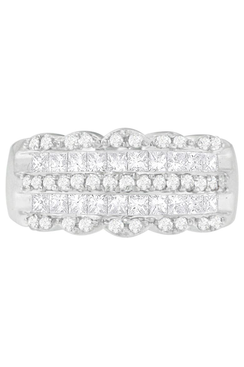 14K White Gold 1 1/7 Cttw Diamond Ring, Alternate, color, White
