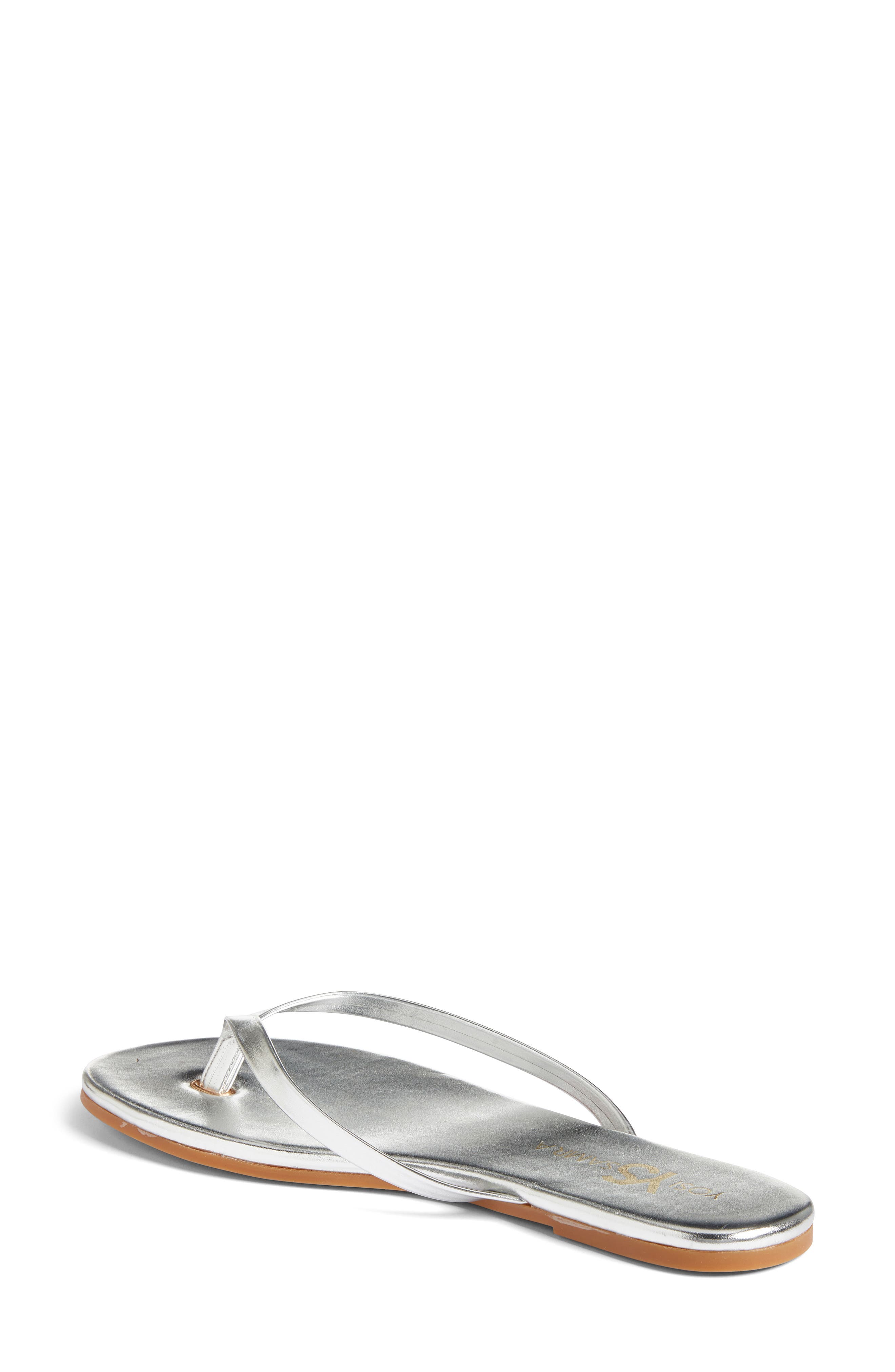 Yosi Samra Rivington Flip Flop, Alternate, color, Silver