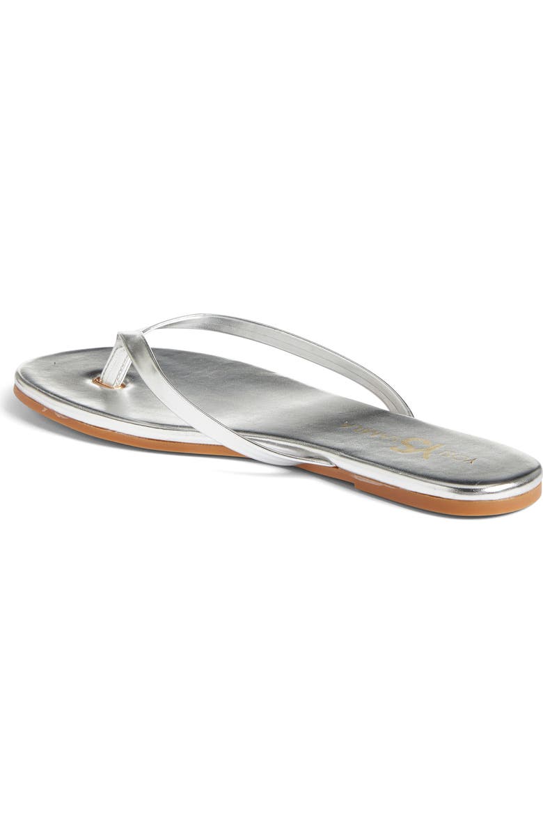 Yosi Samra Rivington Flip Flop, Alternate, color, Silver