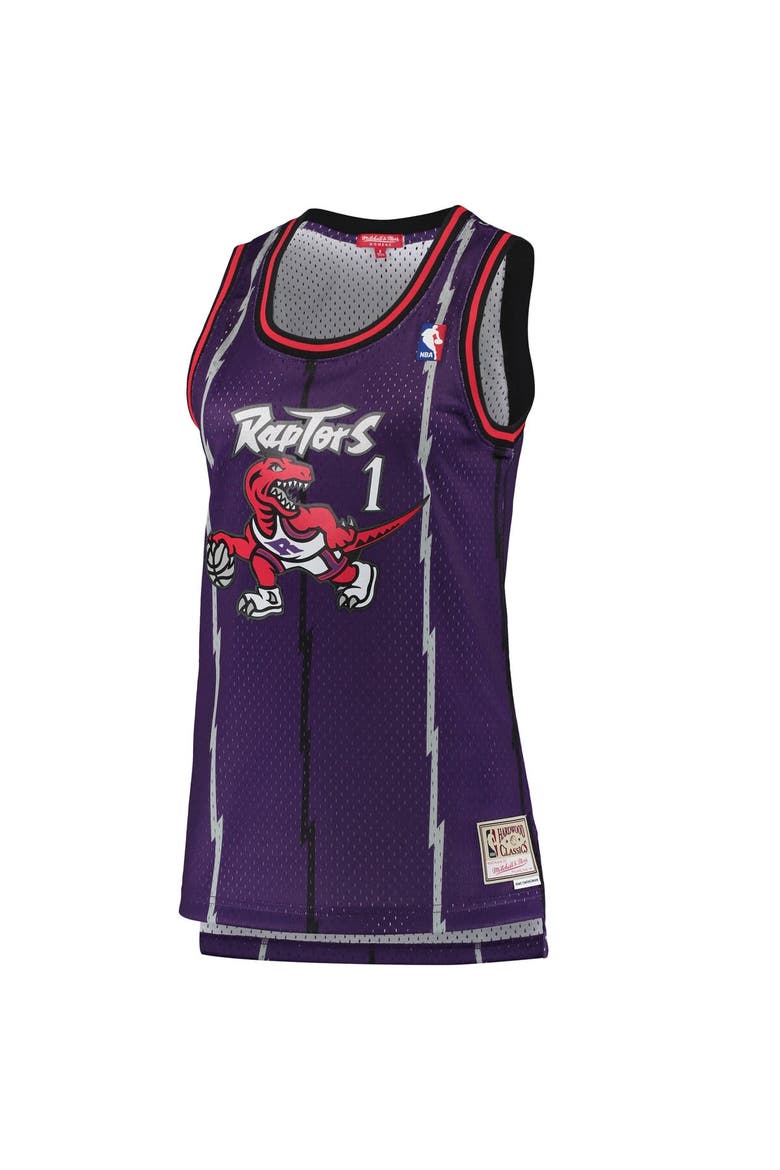 Women's Mitchell & Ness Tracy McGrady Purple Toronto Raptors 1998/99 Hardwood Classics Swingman Jersey, Alternate, color, Purple