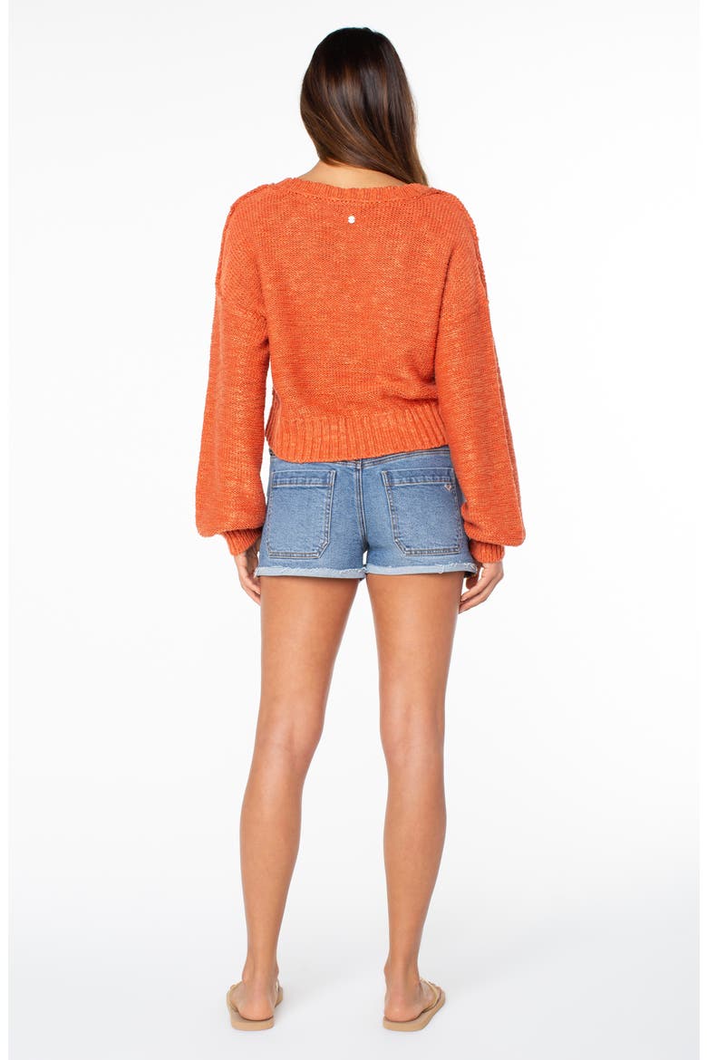 Study Hall V-Neck Sweater, Alternate, color, GINGER SPICE