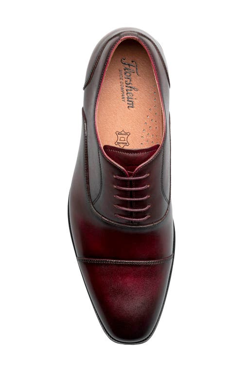 Florsheim Sorrento Lux Cap Toe Oxford In Burgundy