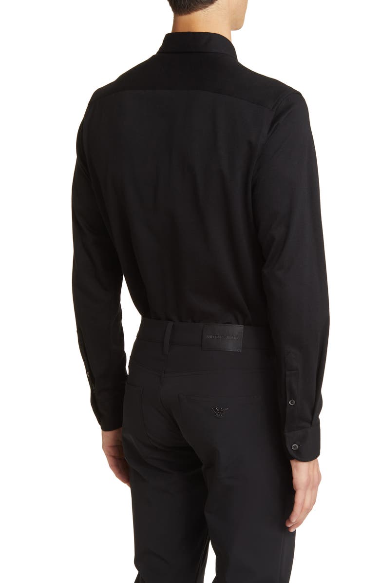 Emporio Armani Solid Button-Up Shirt, Alternate, color,
