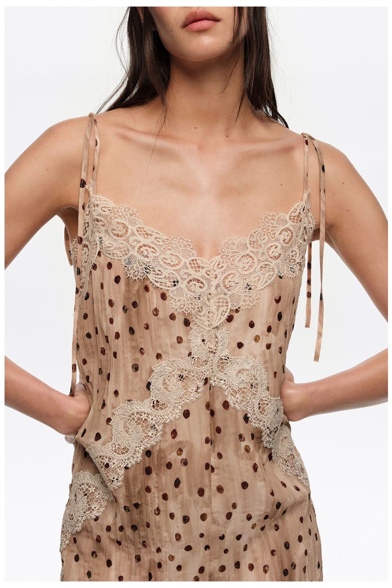Lace Fluid Dress, Alternate, color, WATERCOLOR DOTS