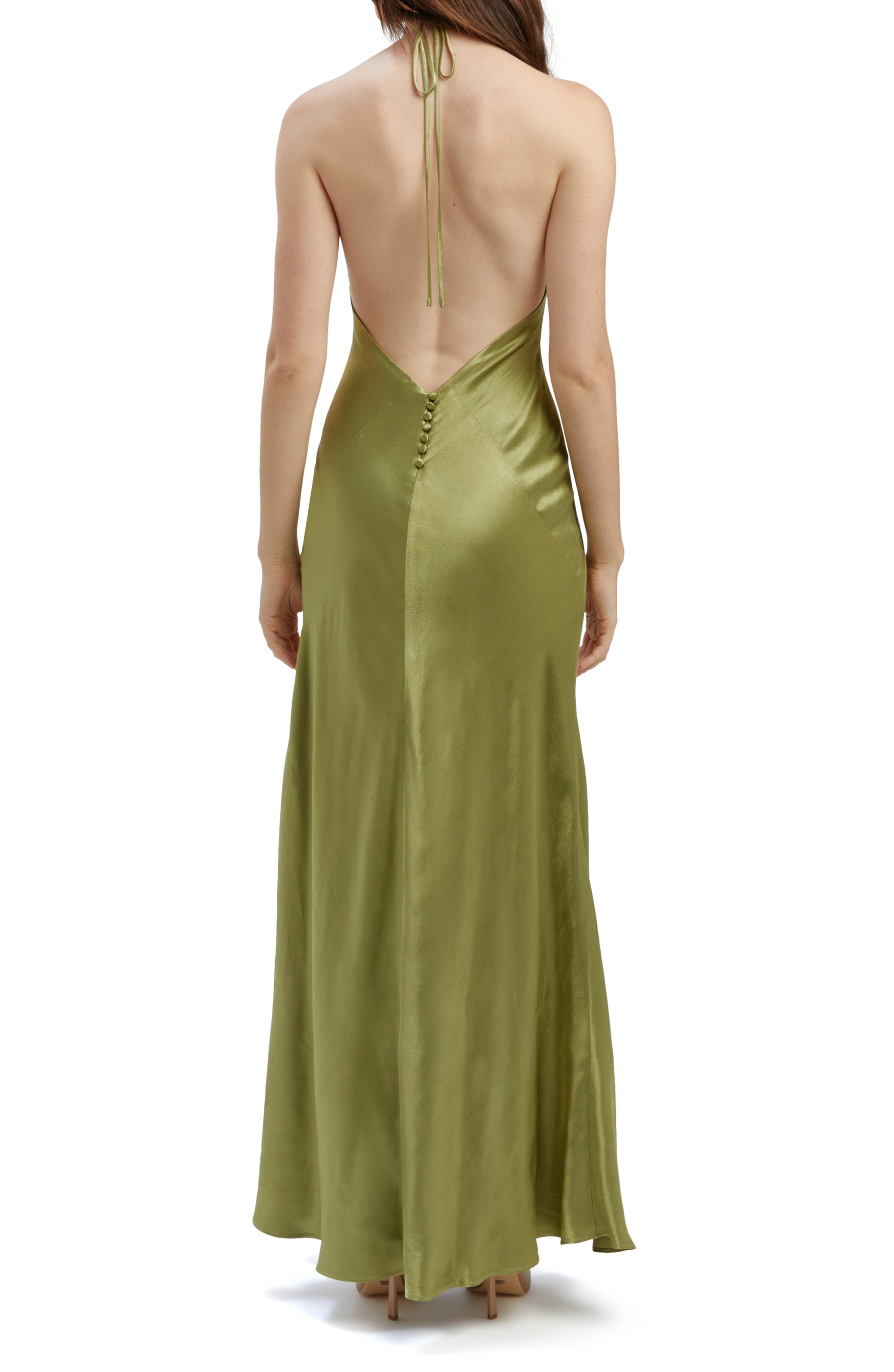 Yve Satin Halter Dress - image 2