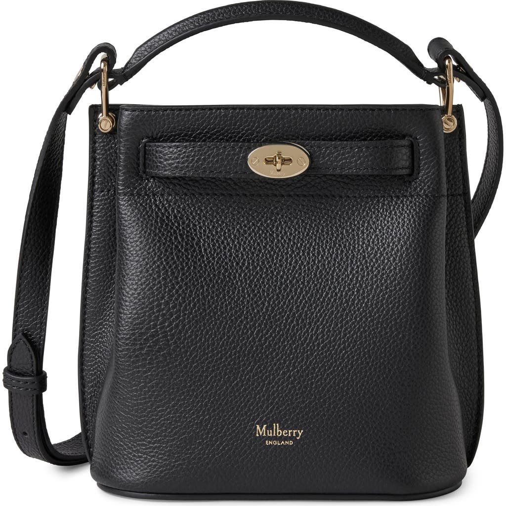 Mulberry Small Islington Leather Bucket Bag In Black