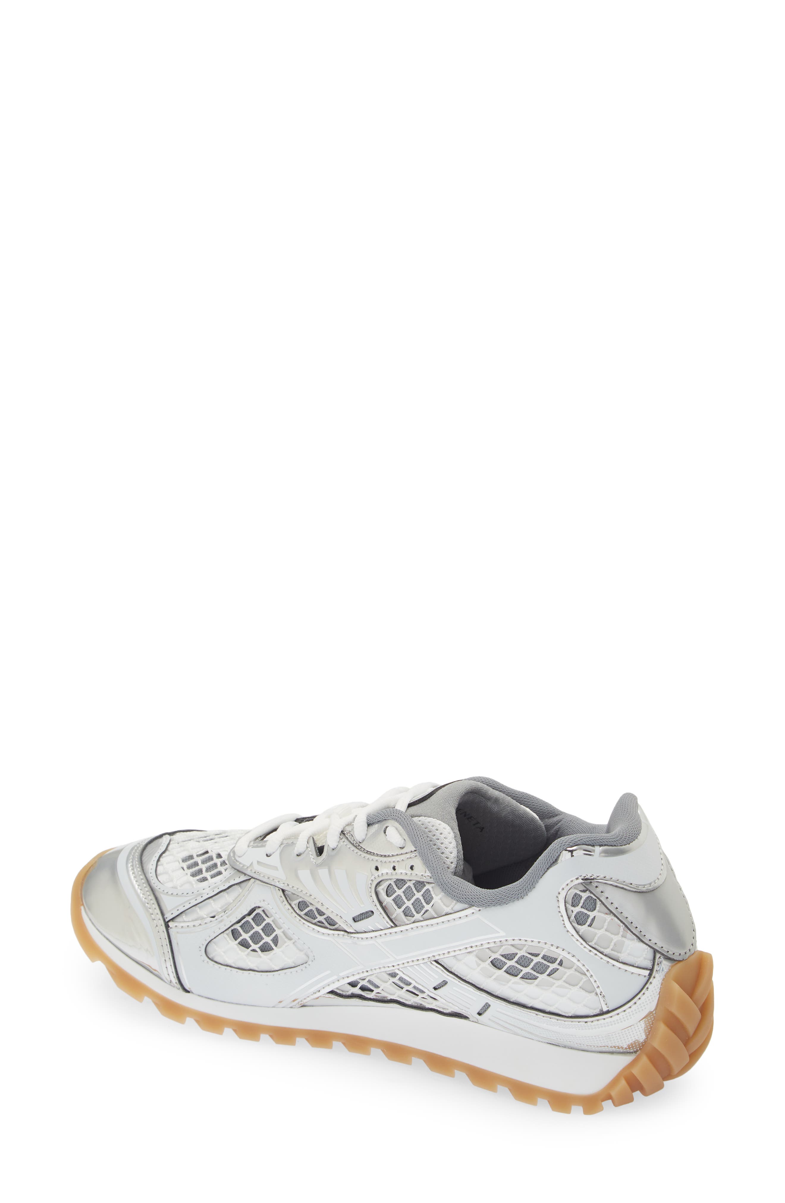 Bottega Veneta Orbit Sneaker, Alternate, color, 1425 Silver-White-Opw Rub