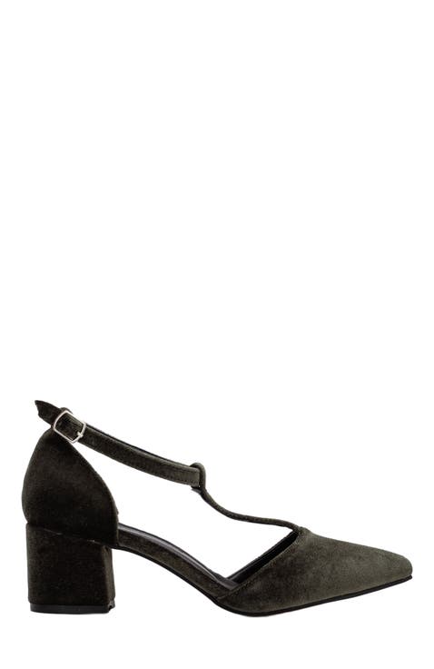 Anicette Velvet Mary Jane Heels