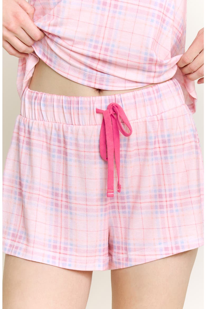 Star Seeker Short Pajamas, Alternate, color, BUDDING PLAID