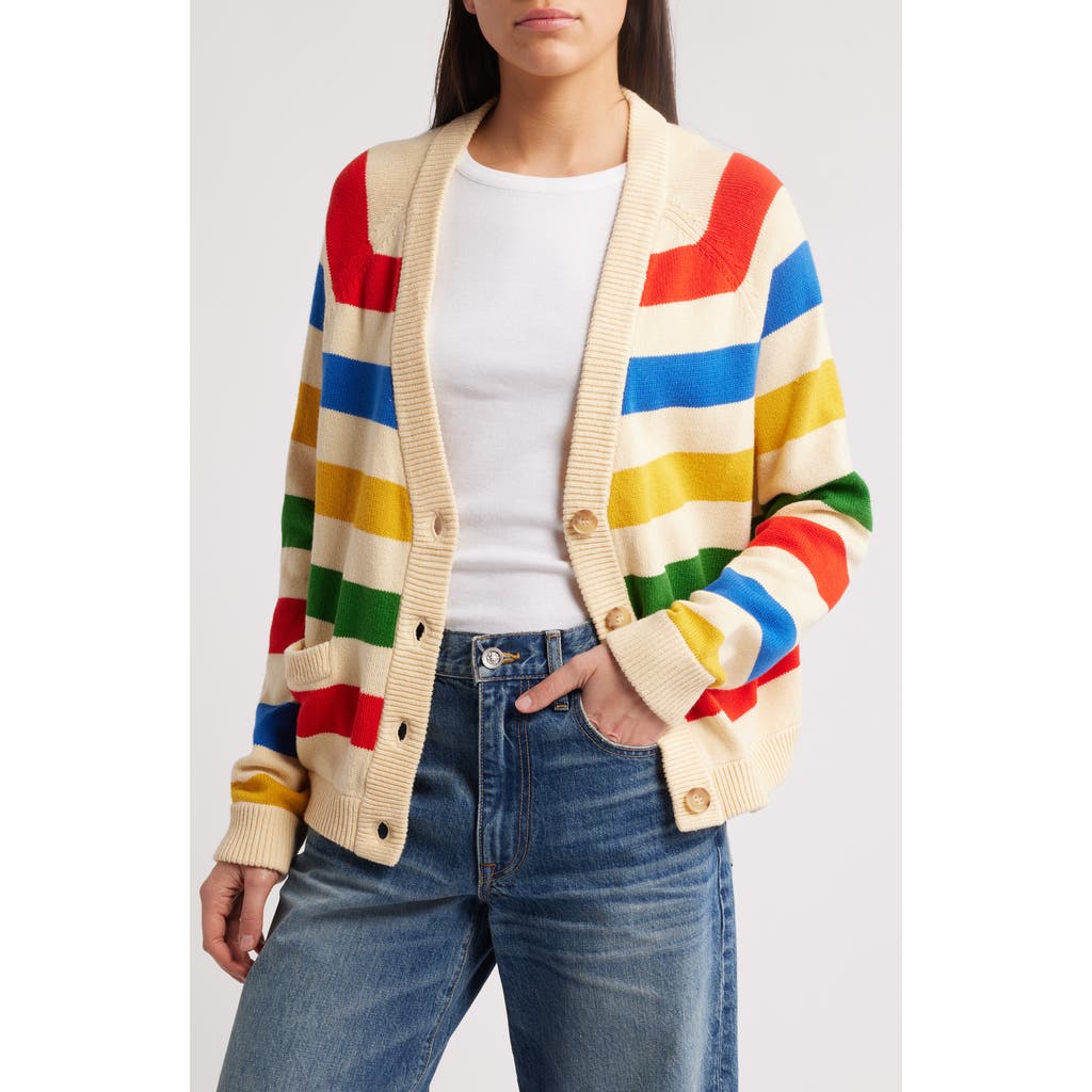 THE GREAT THE GREAT. THE VARSITY STRIPE CARDIGAN
