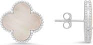 Queen Jewels Mother-of-Pearl Clover Stud Earrings