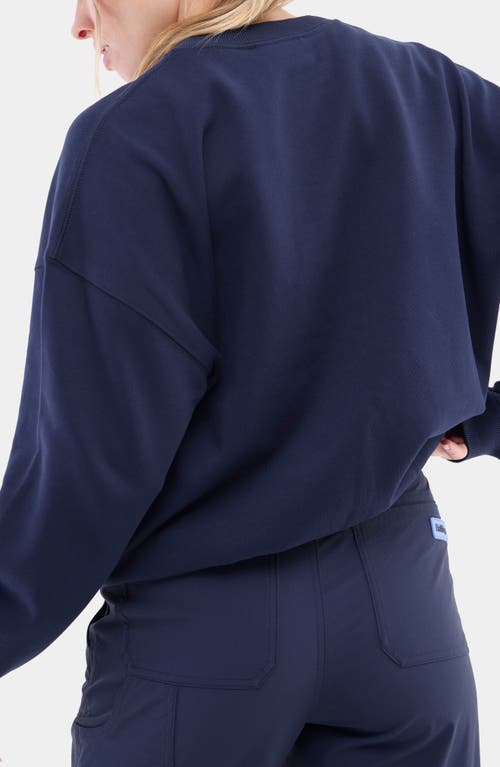 Halfdays Cotton Graphic Sweatshirt In Blue