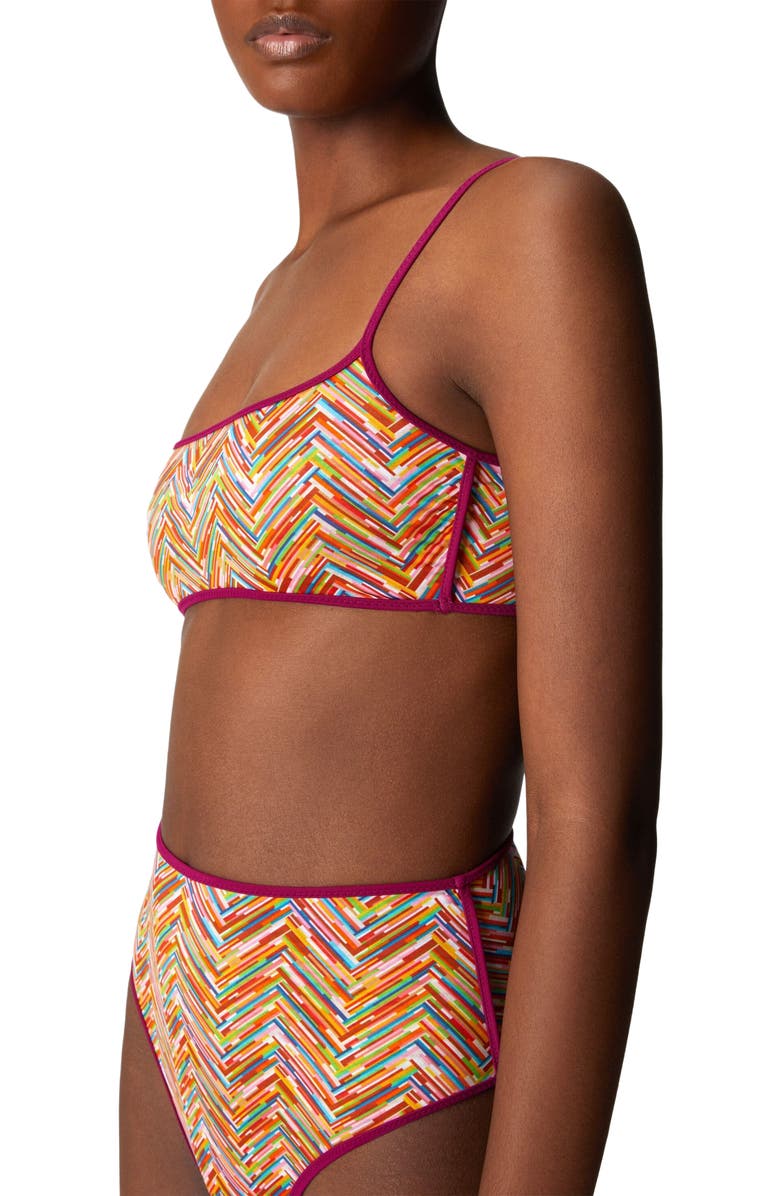 Missoni Reversible Bikini With Print And High Bottom, Alternate, color, 