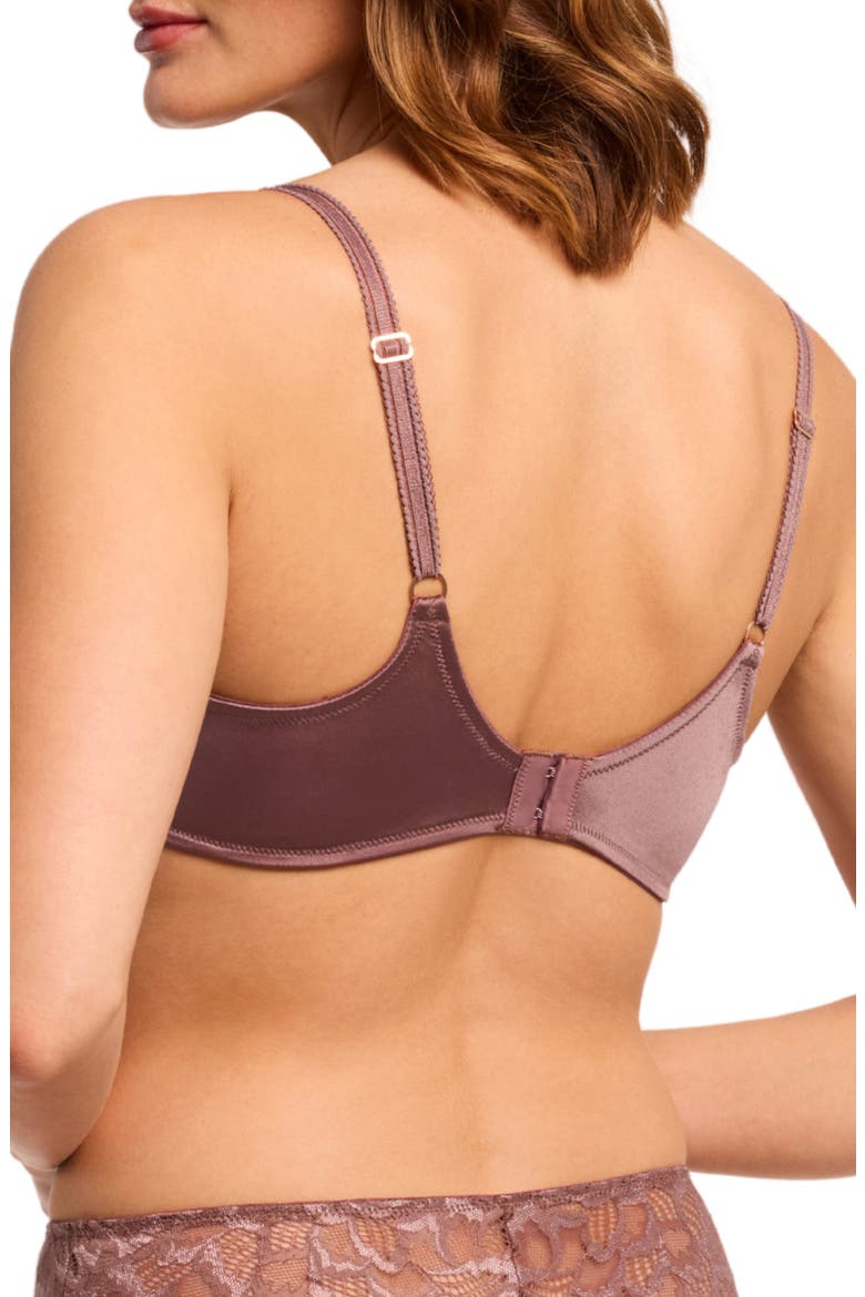 Metallic Underwire Spacer Balconette Bra, Alternate, color, WOODROSE