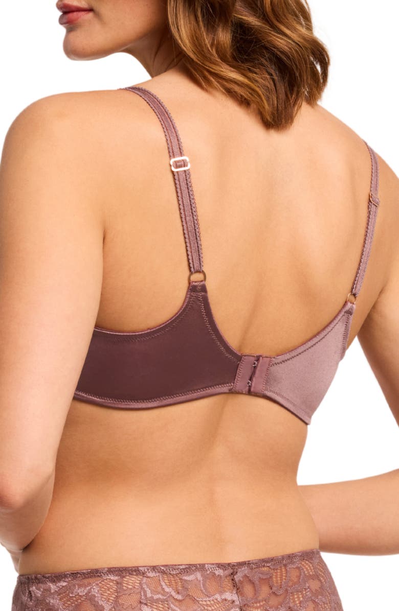 Montelle Intimates Metallic Underwire Spacer Balconette Bra, Alternate, color, Woodrose