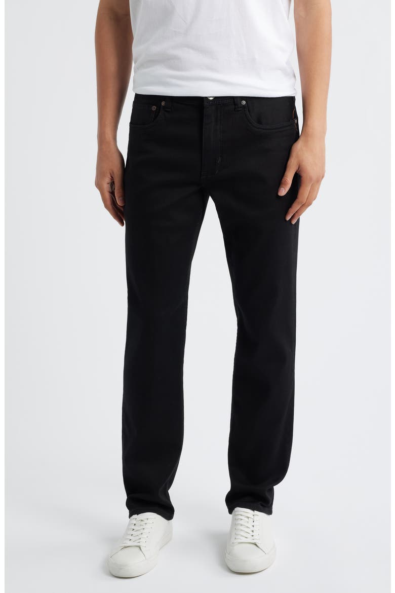 Island Drifter Five-Pocket Straight Leg Jeans, Main, color, BLACK WASH