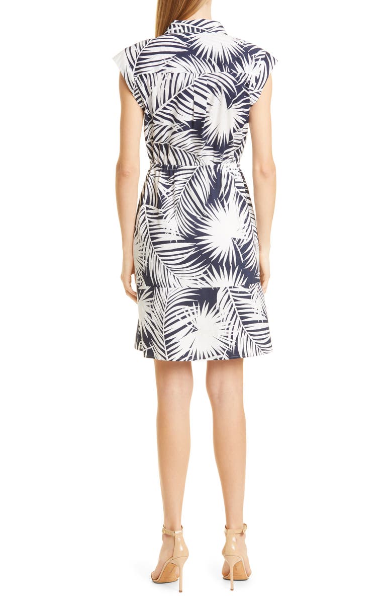 Milly Maxwell Palm Print Sheath Dress, Alternate, color, 