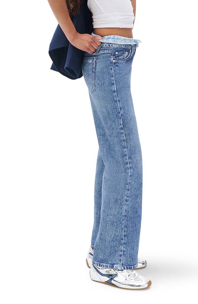 rag & bone/JEAN Miramar Combo Terry Jeans, Alternate, color, Blue