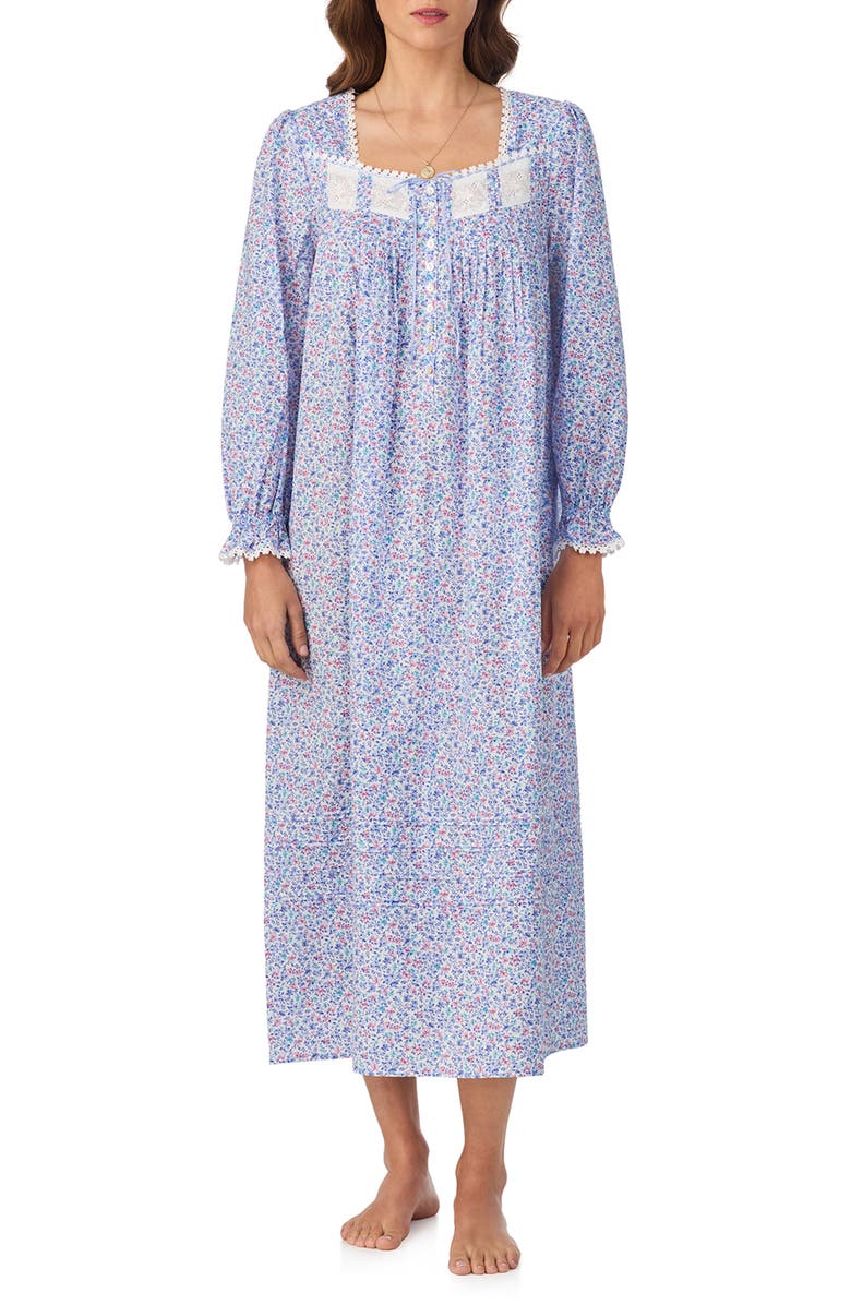Eileen West Long Sleeve Cotton Ballet Nightgown, Main, color, 