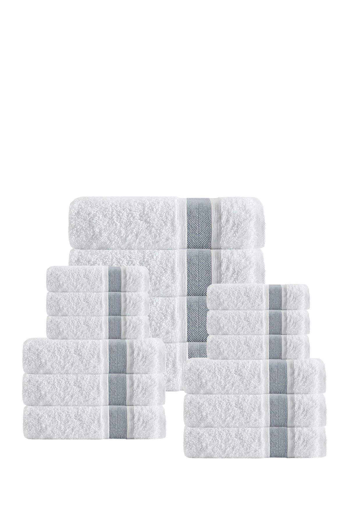 Depera Unique Turkish Cotton 16-piece Towel Set In Gray