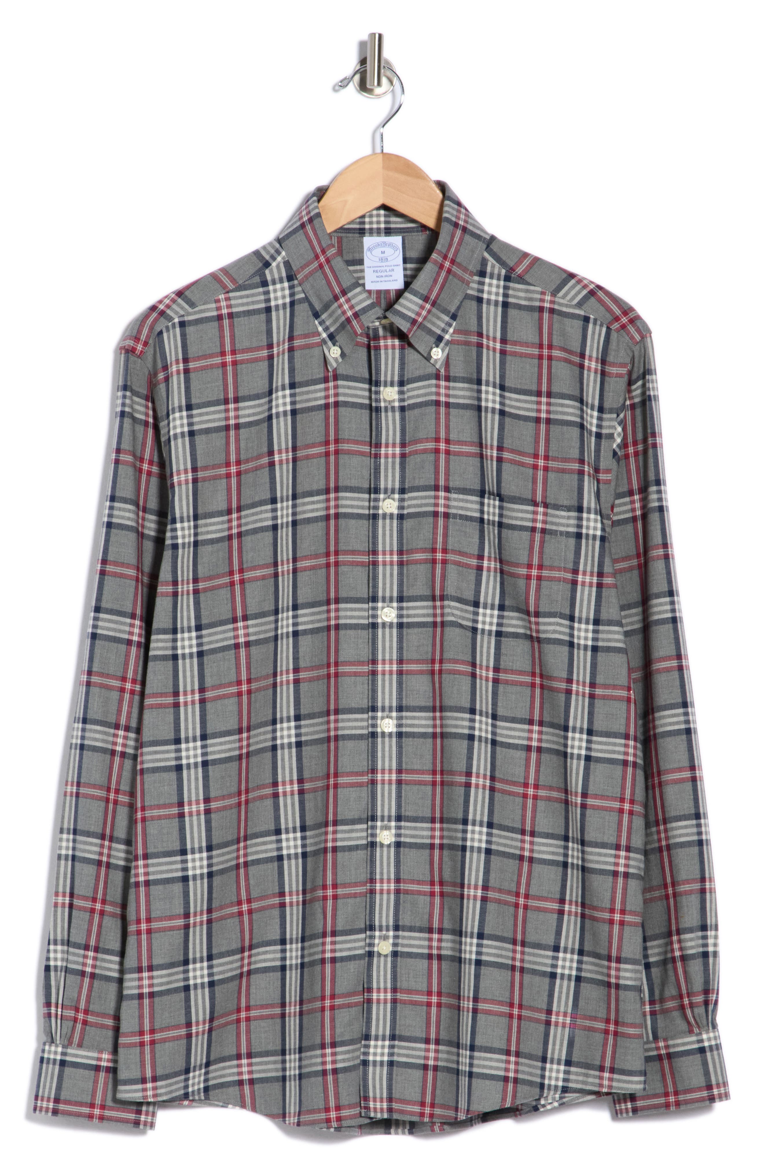 Regular Fit Plaid Cotton Sport Shirt