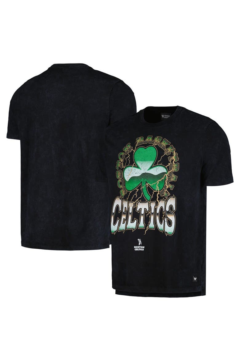 Unisex The Wild Collective  Black Boston Celtics Tour Band T-Shirt, Main, color, Black