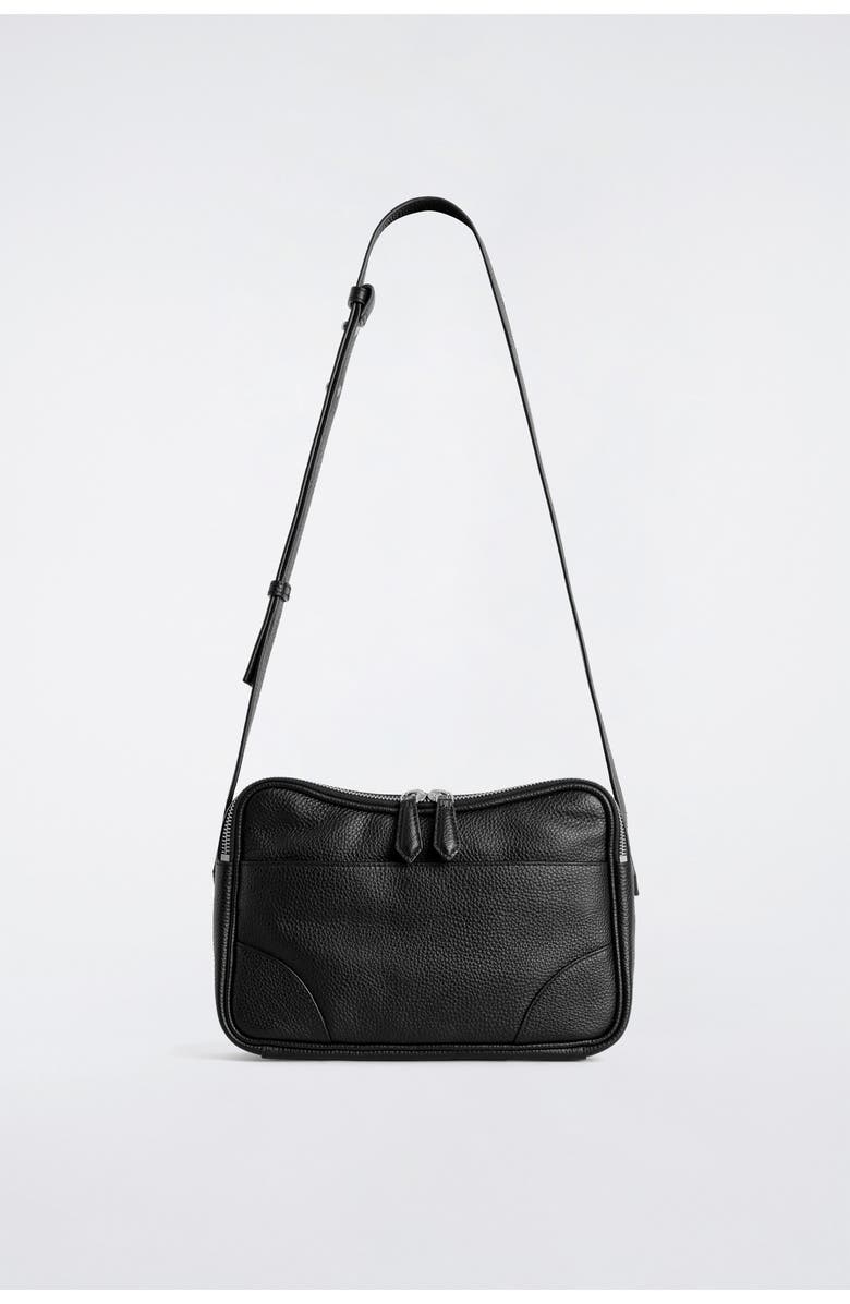 COS Classic Crossbody Bag - Leather, Alternate, color, Black